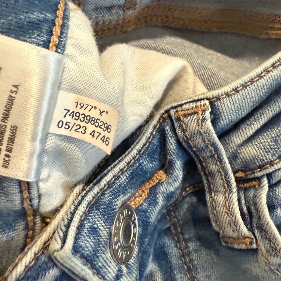 American Eagle Bundle 2 pairs Hi Rise Distressed Jegging Size 2. Light & Medium - Picture 7 of 13